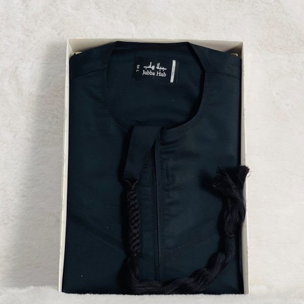 Luxury Emirati Kandura Thobe - Black