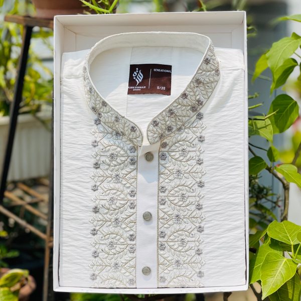 Kid's Sensational Premium Panjabi – White
