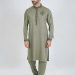 Men’s Gorgeous Royal Olive Essence Panjabi Set