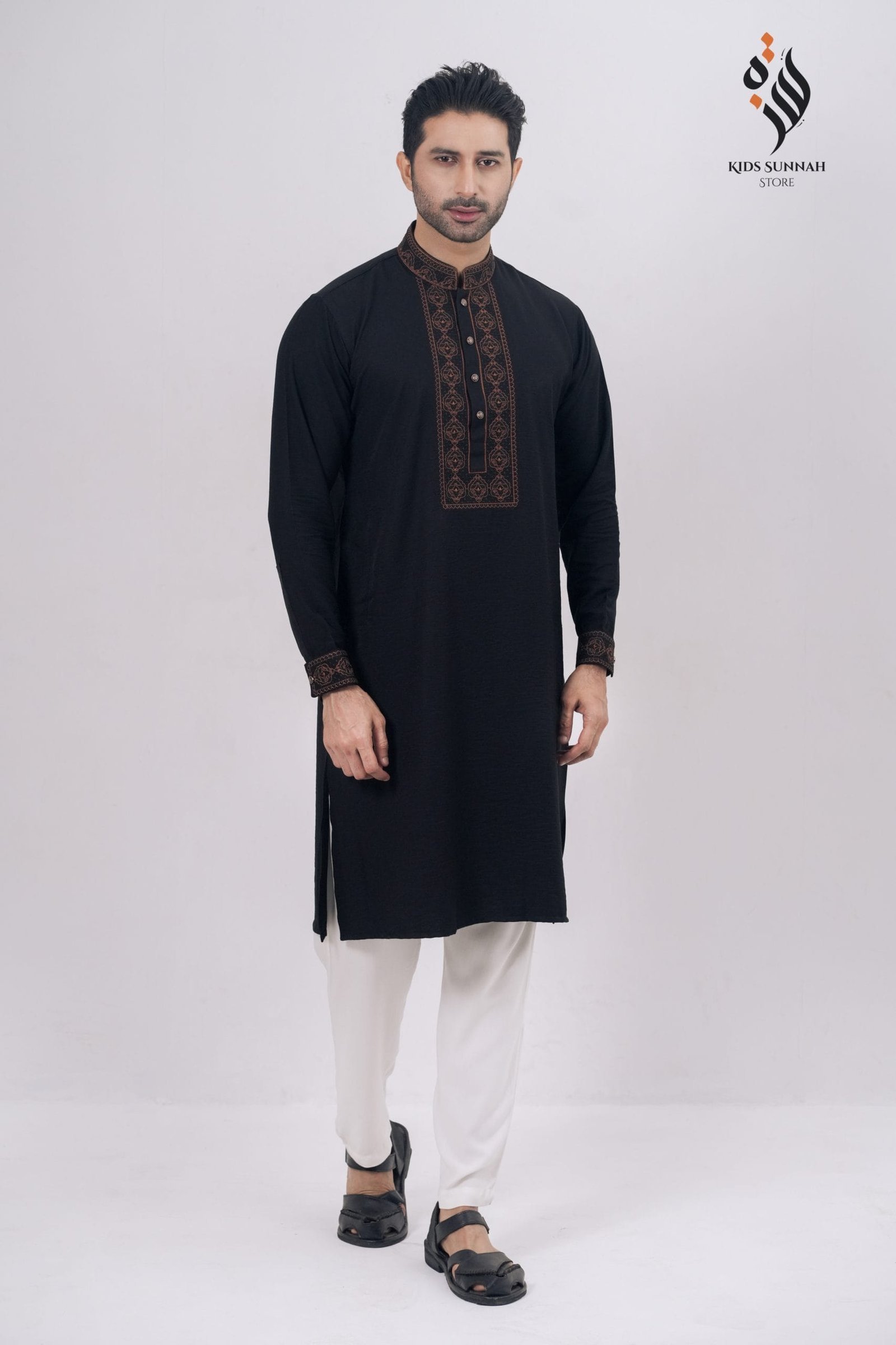 Mens-Magnificent-White-Imperial-Glow-Panjabi-scaled-1.jpeg Men's Magnificent Midnight Royale - Image 1