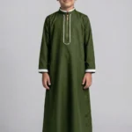 Zayaan Olive Mist Jubba & Pajama Set