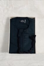 Kids Luxury Emirati Kandura Thobe – Black - Image 2