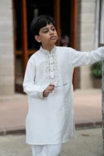 Kid's Sensational Premium Panjabi – White
