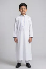 Arabian Noor-e-White Jubba & Pajama Set