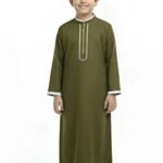 Zayaan Olive Mist Jubba & Pajama Set