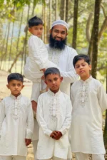 Father & Son Sensational Premium Panjabi – White